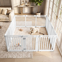 31.5" Height Indoor Outdoor Dog Playpen with 12 Panels-White