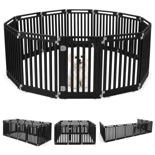 31.5" Height Indoor Outdoor Dog Playpen with 12 Panels-White