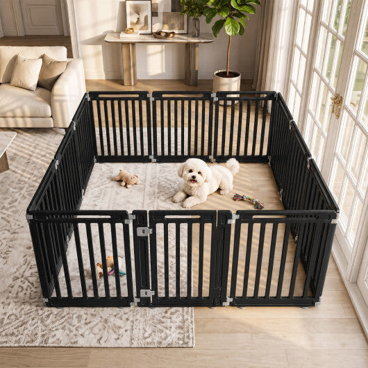 31.5" Height Indoor Outdoor Dog Playpen with 12 Panels-White