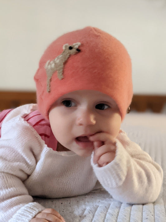 Fawn Cashmere Hat - Baby - BIG FRENCHIES