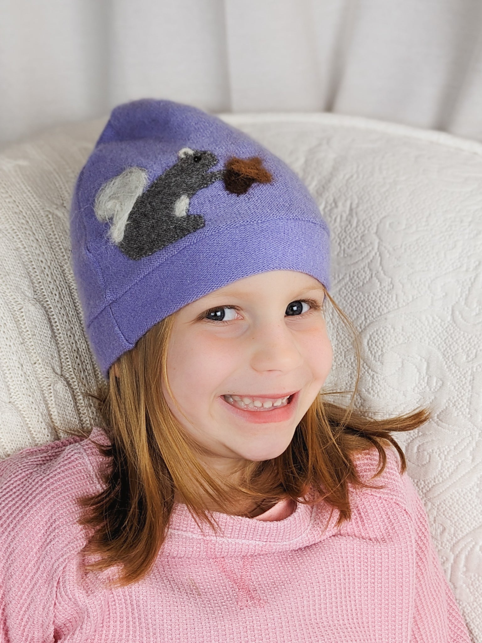Squirrel Cashmere Hat - Child - BIG FRENCHIES