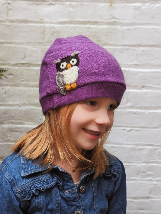Owl Cashmere Hat - Child - BIG FRENCHIES