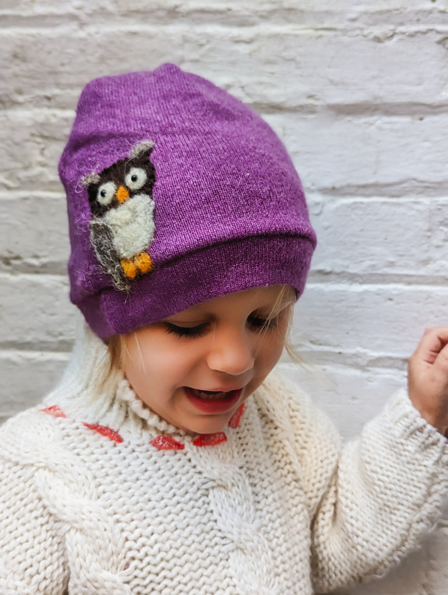Owl Cashmere Hat - Toddler - BIG FRENCHIES