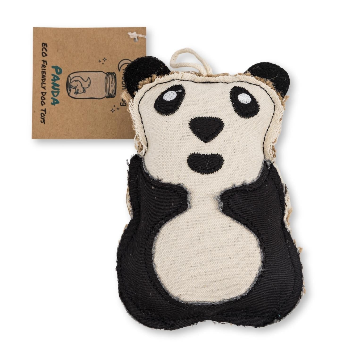 Canvas & Jute Panda-Shaped Dog Chew Toy – Durable, Safe and Non-Toxic - BIG FRENCHIES