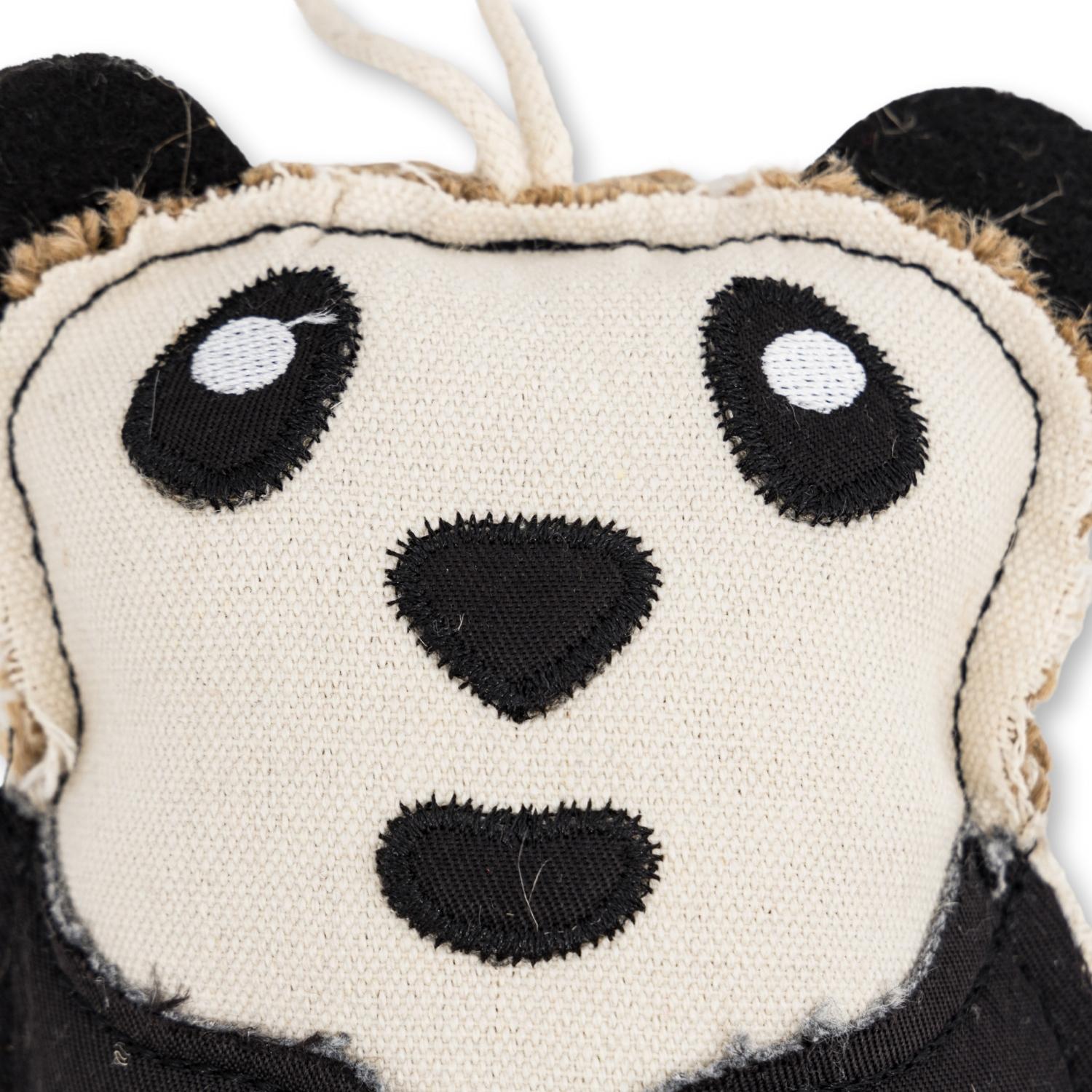 Canvas & Jute Panda-Shaped Dog Chew Toy – Durable, Safe and Non-Toxic - BIG FRENCHIES