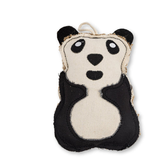 Canvas & Jute Panda-Shaped Dog Chew Toy – Durable, Safe and Non-Toxic - BIG FRENCHIES
