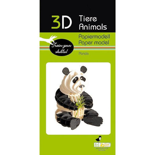 Panda 3D Cardboard Model Kit Fridolin