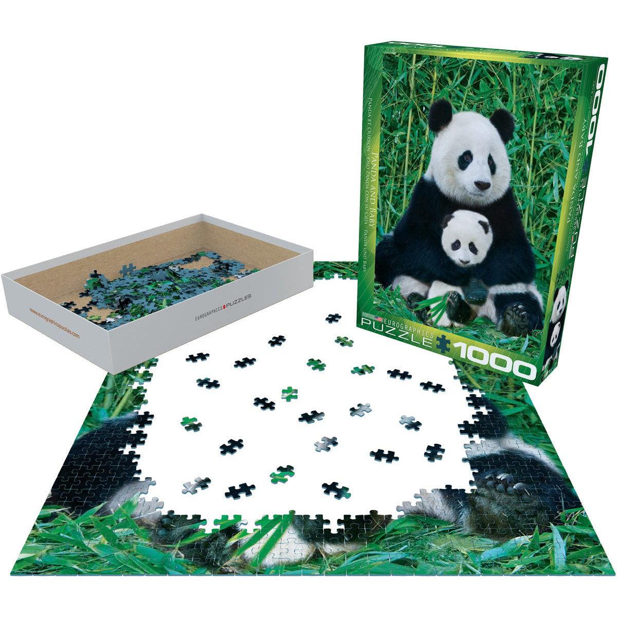 Panda & Baby 1000 Piece Jigsaw Puzzle Eurographics