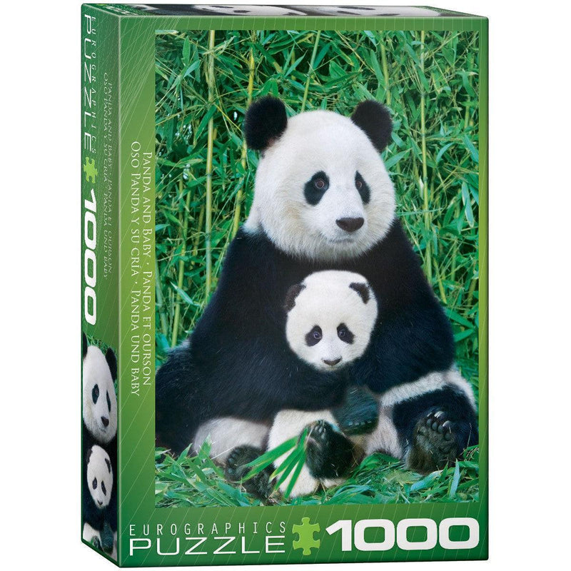 Panda & Baby 1000 Piece Jigsaw Puzzle Eurographics - BIG FRENCHIES