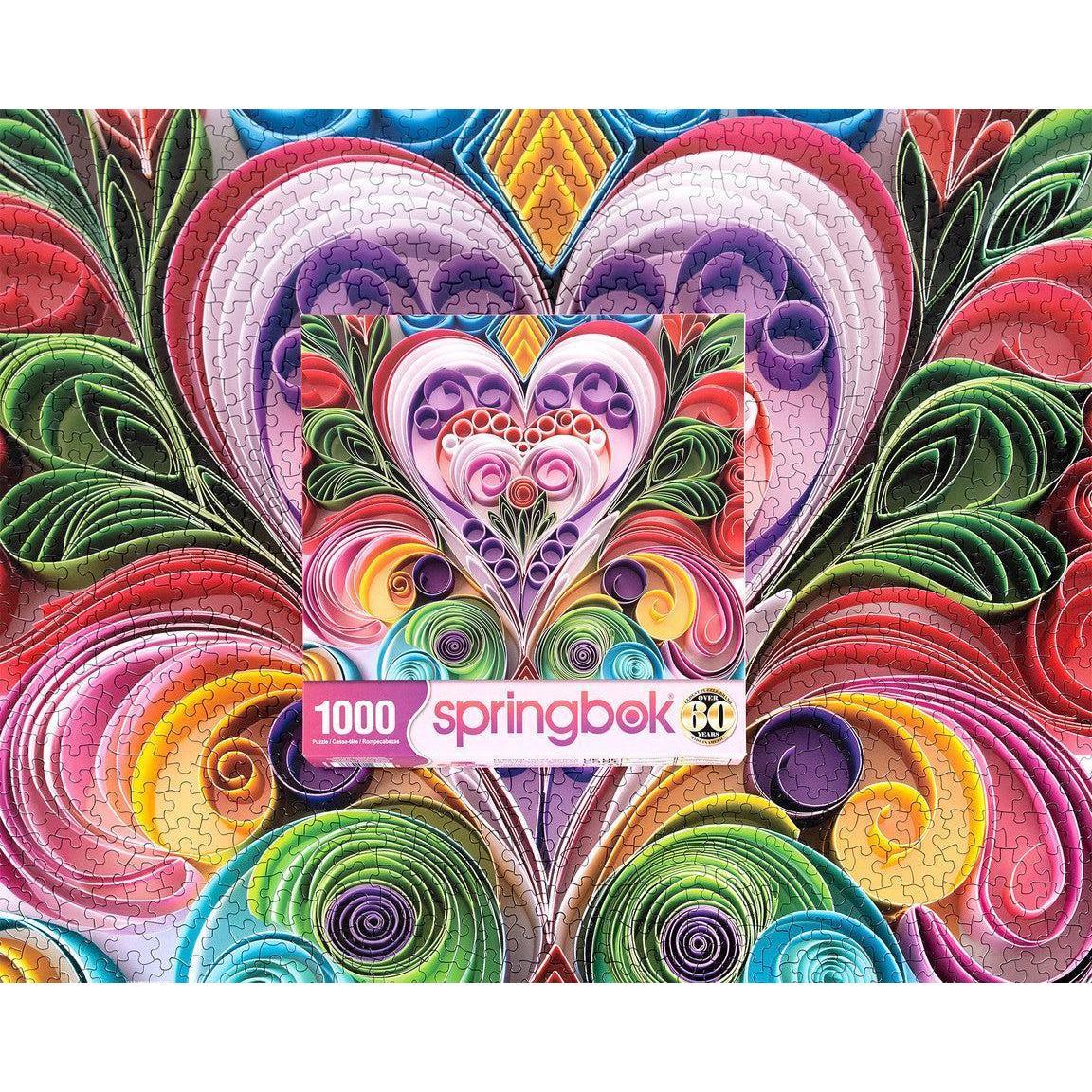 Paper Hearts 1000 Piece Jigsaw Puzzle Springbok - BIG FRENCHIES