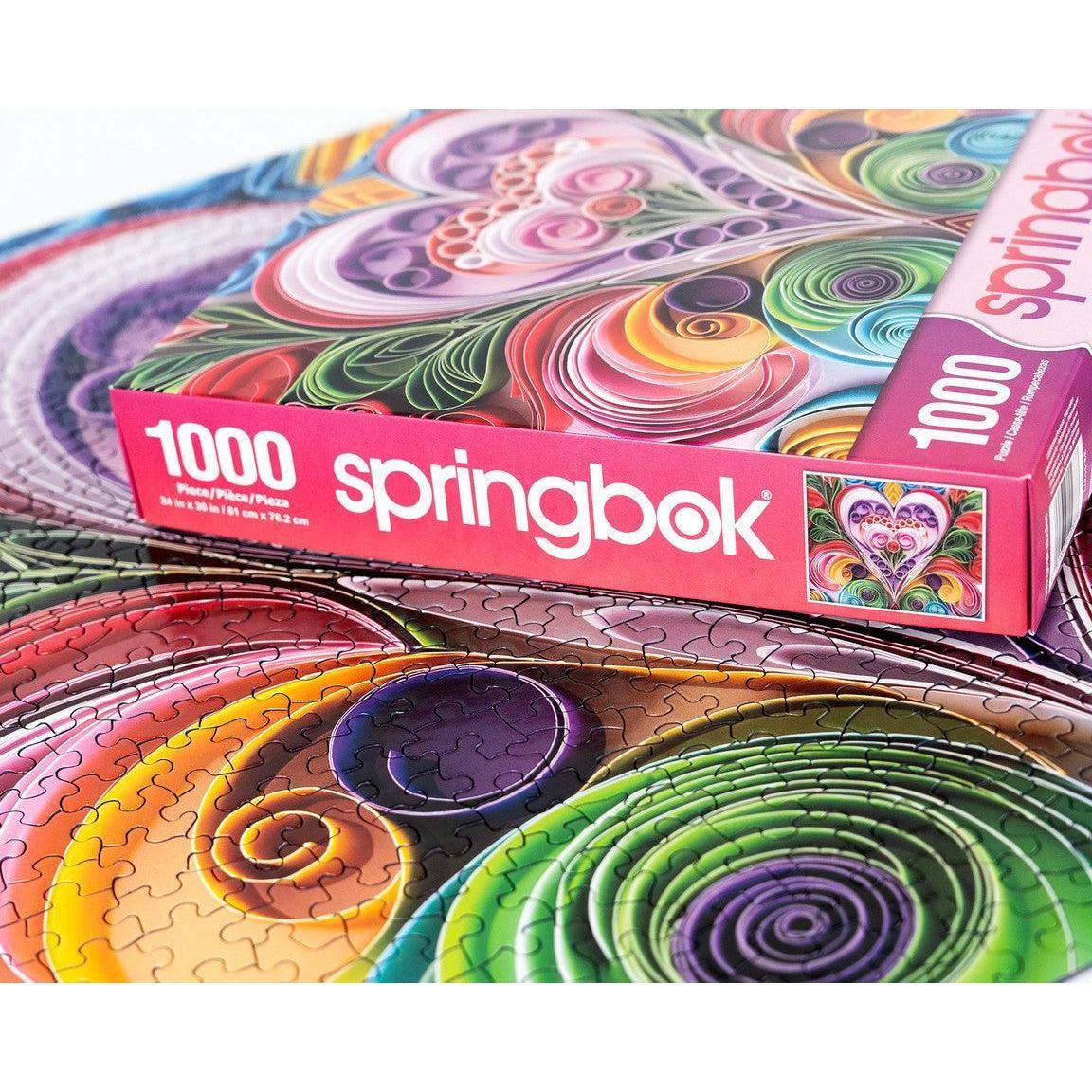Paper Hearts 1000 Piece Jigsaw Puzzle Springbok - BIG FRENCHIES