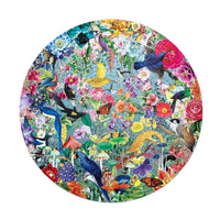 Paradise Garden 500 Piece Round Jigsaw Puzzle eeBoo - BIG FRENCHIES