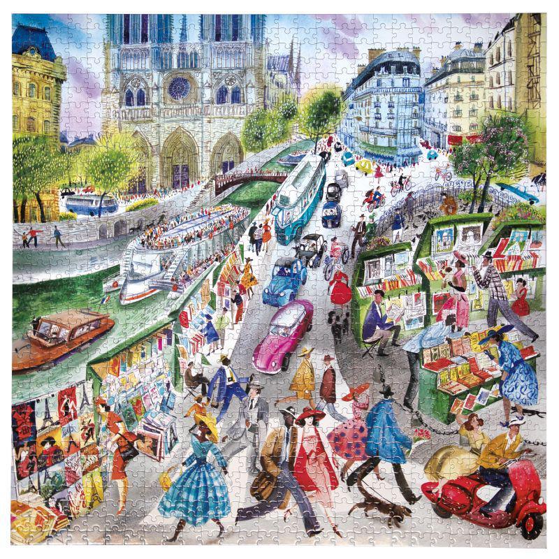Paris Bookseller 1000 Piece Jigsaw Puzzle eeBoo - BIG FRENCHIES