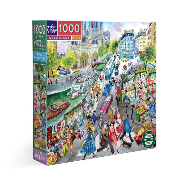 Paris Bookseller 1000 Piece Jigsaw Puzzle eeBoo - BIG FRENCHIES