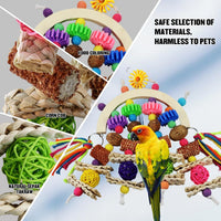 Parrot Bird Toys Natural Chew Corncob Wood Mango Cage Toys Small Medium Birds