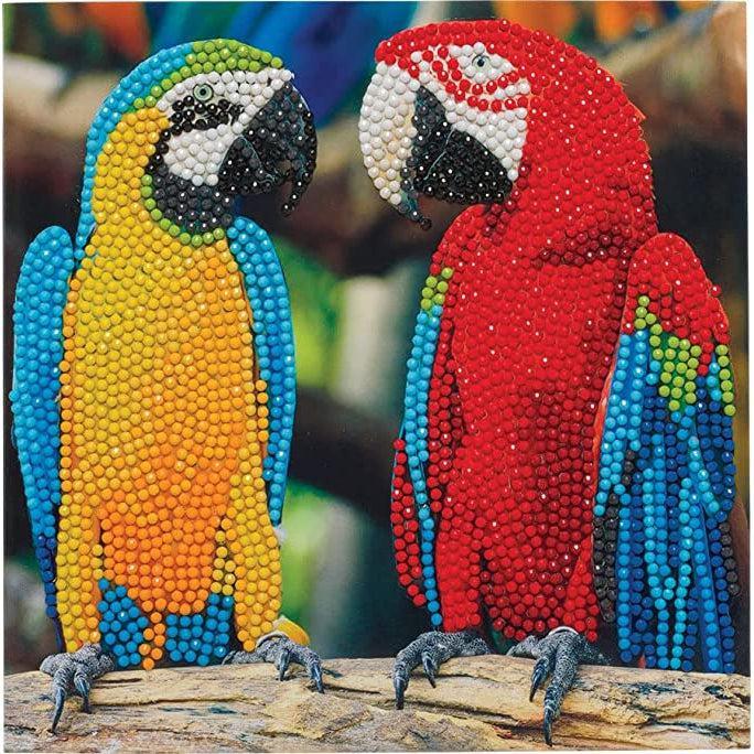 Parrot Friends Crystal Art Card Kit Craft Buddy - BIG FRENCHIES
