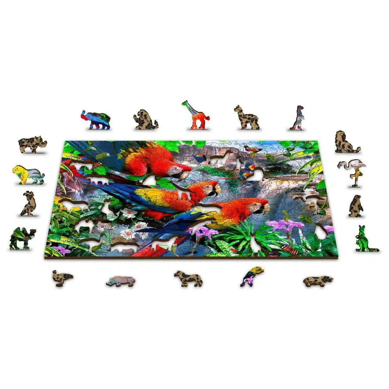 Parrot Island 150 Piece Wood Jigsaw Puzzle Wooden City