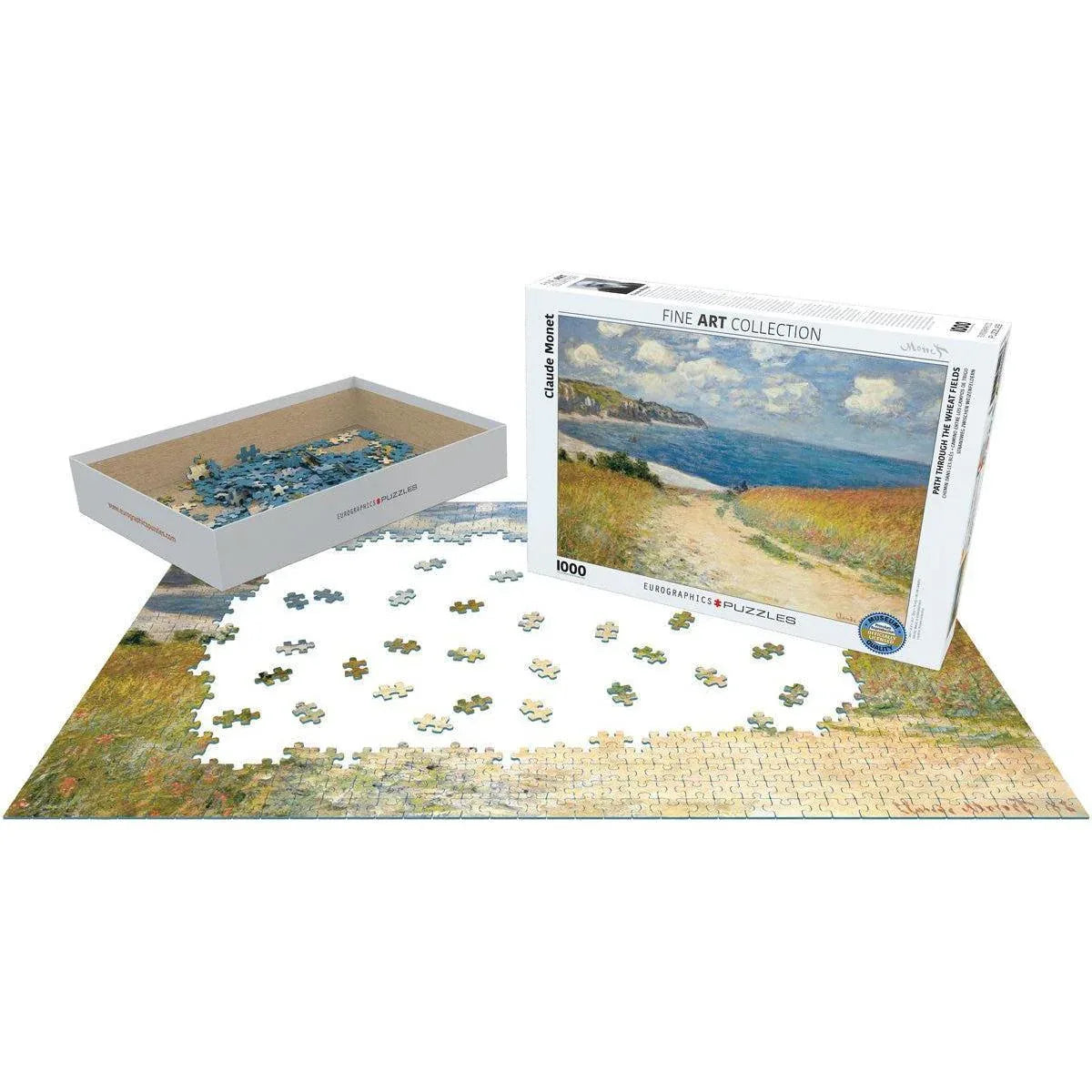 Path through the Wheat Fields by Monet 1000 Piece Jigsaw Puzzle Eurographics - BIG FRENCHIES