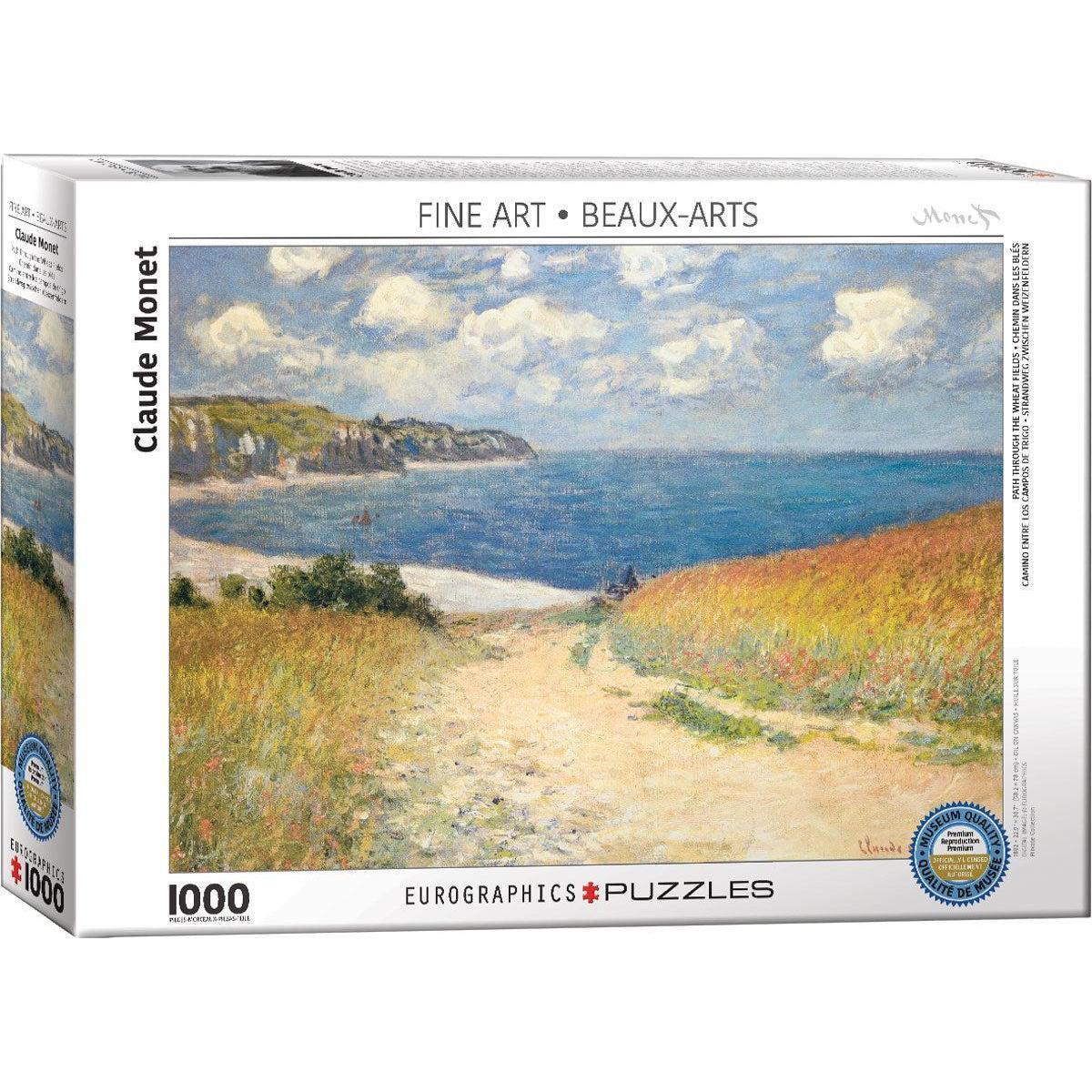 Path through the Wheat Fields by Monet 1000 Piece Jigsaw Puzzle Eurographics - BIG FRENCHIES