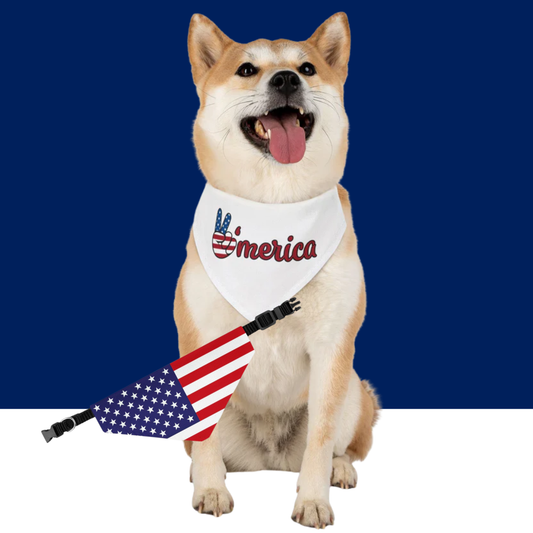 Stars and Stripes Patriotic Dog Bandana - BIG FRENCHIES