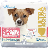 Paw Inspired Disposable Dog Diapers – Leakproof Protection for Dogs