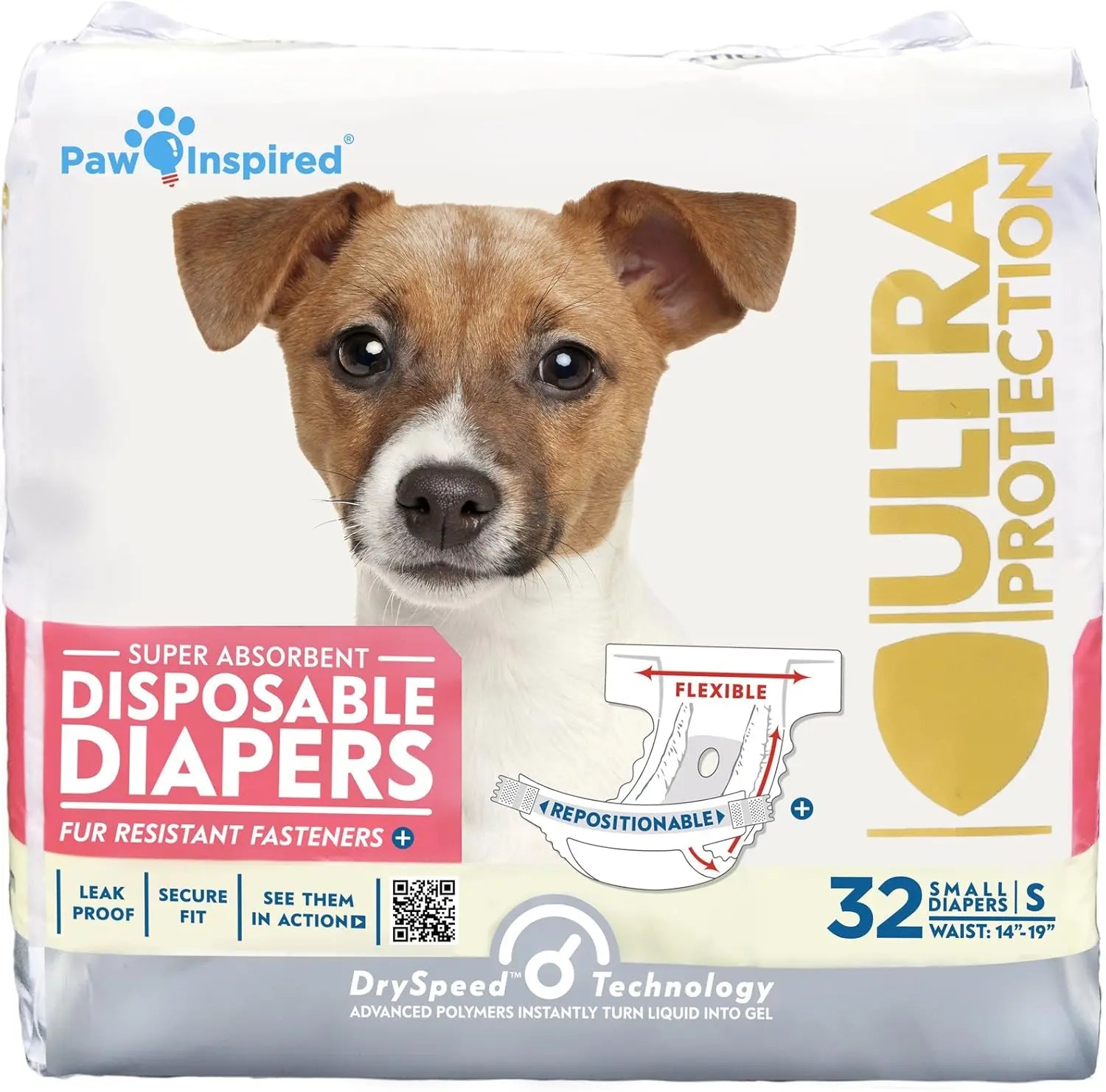 Paw Inspired Disposable Dog Diapers – Leakproof Protection for Dogs