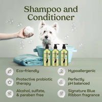 Pawfume Dog Spa Gift Basket 6-Piece Probiotic Deodorizer & Grooming Set - BIG FRENCHIES