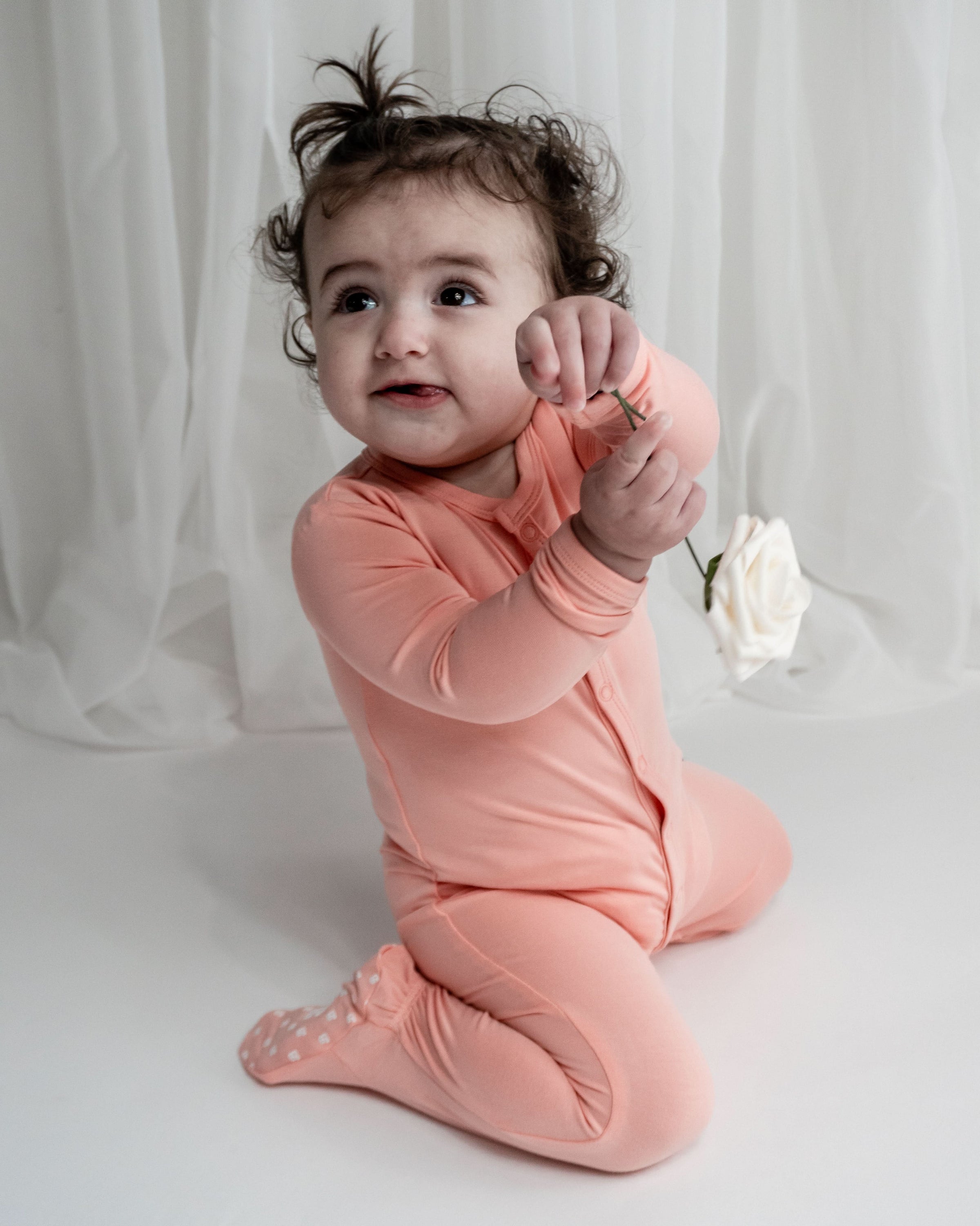 Peach | Snap Footie - BIG FRENCHIES