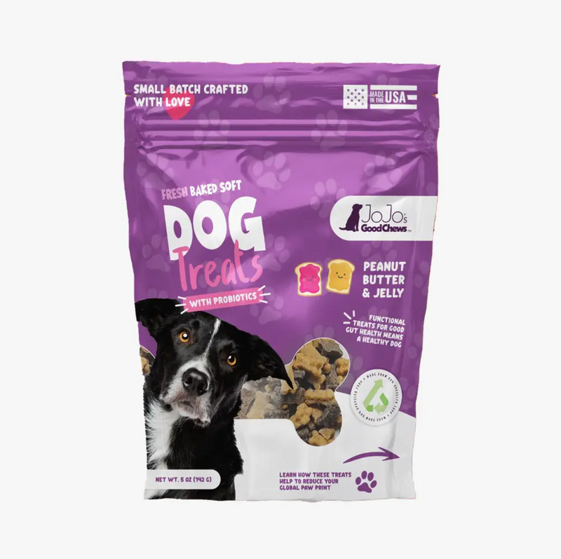JoJo Good Chews Peanut Butter & Jelly Soft Chew Dog Treats (2-Pack) - BIG FRENCHIES