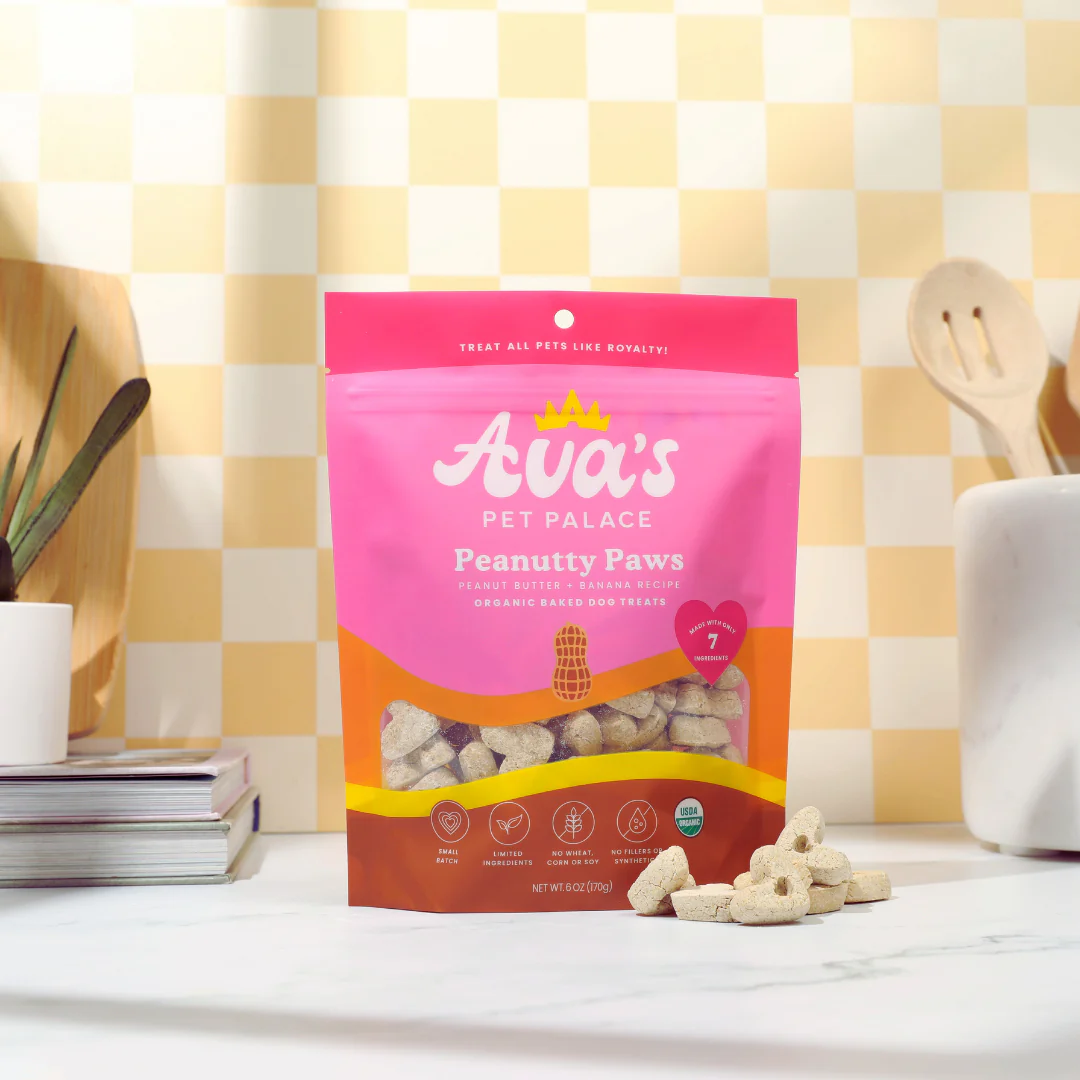 Ava's Pet Palace Organic Oven Baked Dog Treats - Peanutty Paws (6 oz) / 2-Pack - BIG FRENCHIES