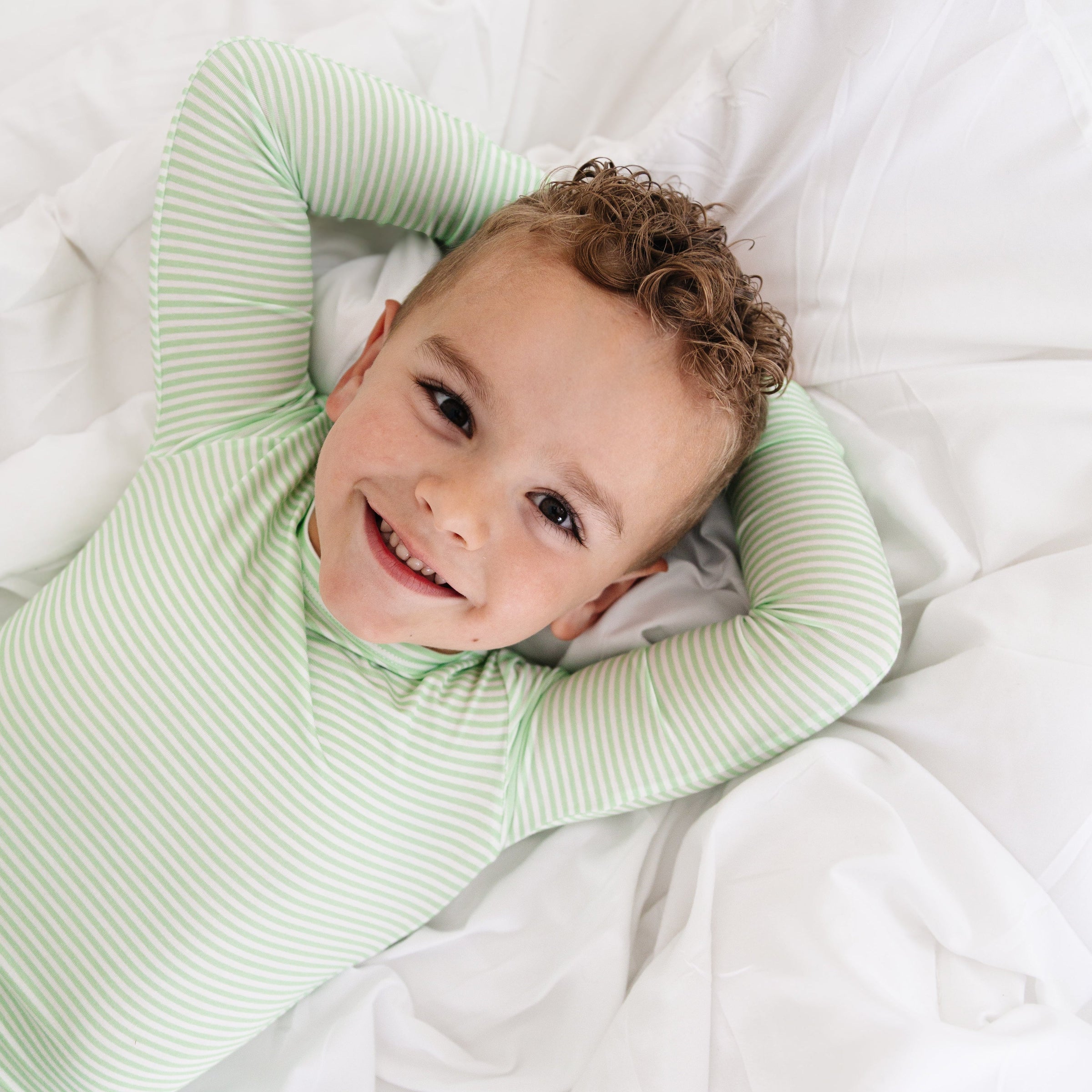 Pear Stripe Bamboo Toddler Pajama Set - BIG FRENCHIES