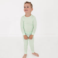 Pear Stripe Bamboo Toddler Pajama Set - BIG FRENCHIES