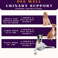 PiccardNaturePets Pee-Well Urinary Bladder Support Soft Chews for Dogs 60 Count