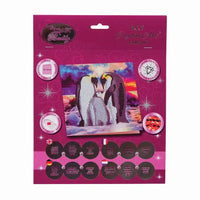Penguin Family Crystal Art Card Kit Craft Buddy
