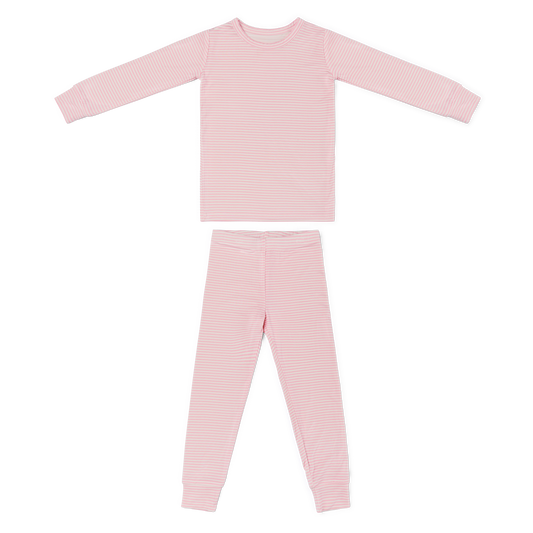 Peony Stripe Bamboo Toddler Pajama Set - BIG FRENCHIES