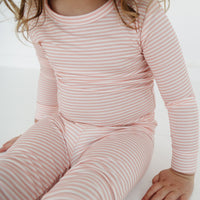 Peony Stripe Bamboo Toddler Pajama Set - BIG FRENCHIES