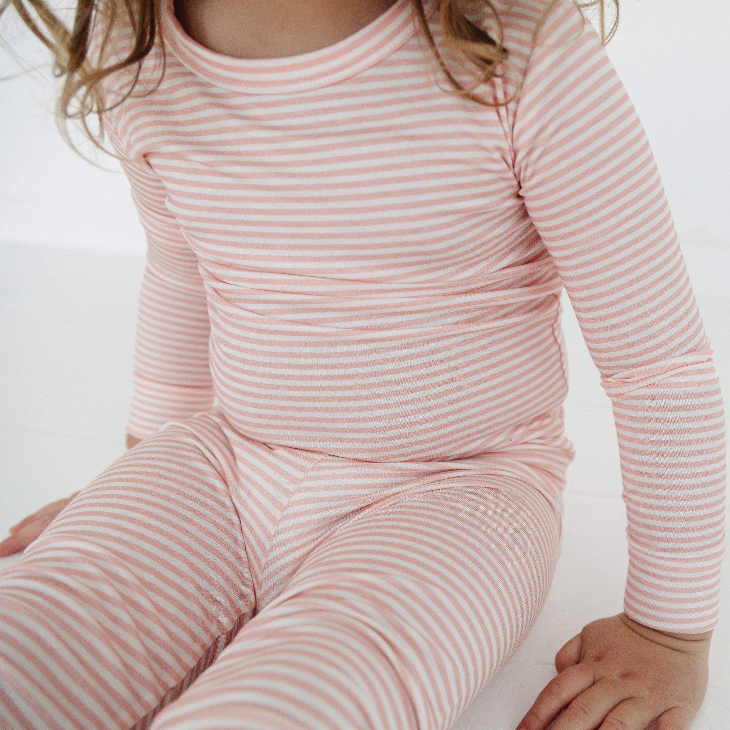 Peony Stripe Bamboo Toddler Pajama Set - BIG FRENCHIES