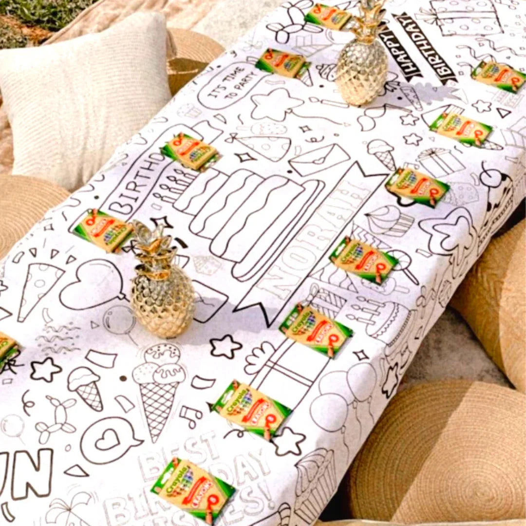 Happy Birthday Coloring Tablecloth - BIG FRENCHIES