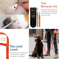 Pet First Aid Kit for Dogs & Cats with Thermometer, Tick Remover & Manual