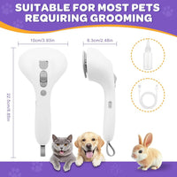 Pet Grooming Brush for Cats & Dogs- Self Cleaning Rechargeable Deshedding