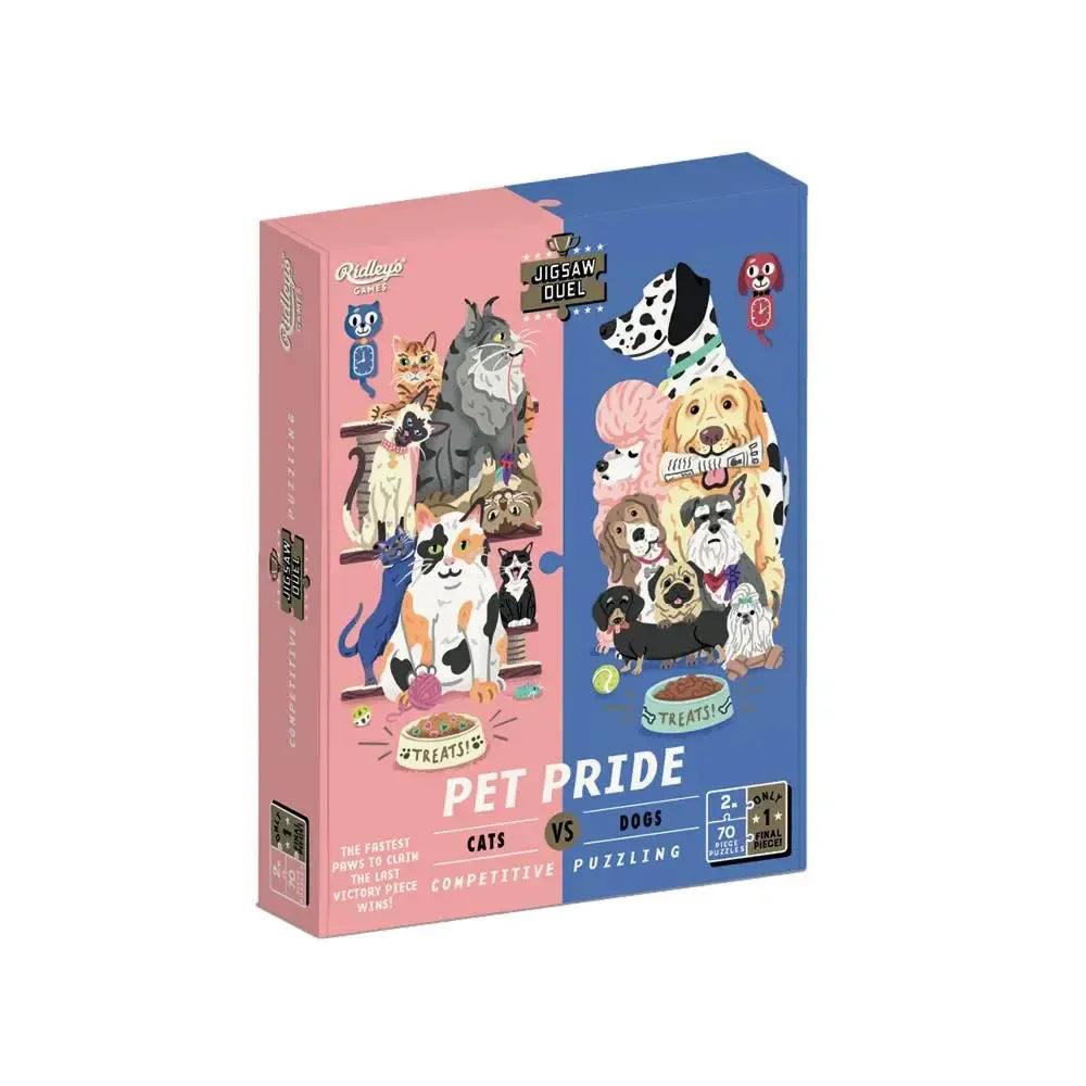 Pet Pride Cats vs Dogs Set of 2 70 Piece Jigsaw Duel Puzzles Ridley