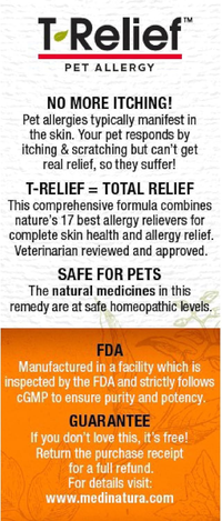 Pet Allergy Relief Tablets Dogs Cats Itchy Skin Hot Spots Natural 90ct