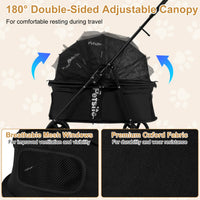 Foldable Pet Stroller for Small to Medium Dogs with Brake