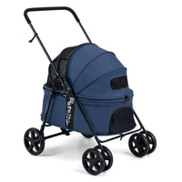 Foldable Pet Stroller for Small to Medium Dogs with Brake