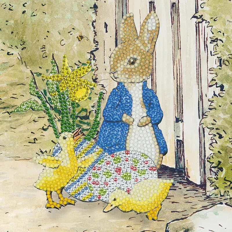 Peter Rabbit & Chicks Crystal Art Card Kit Craft Buddy - BIG FRENCHIES