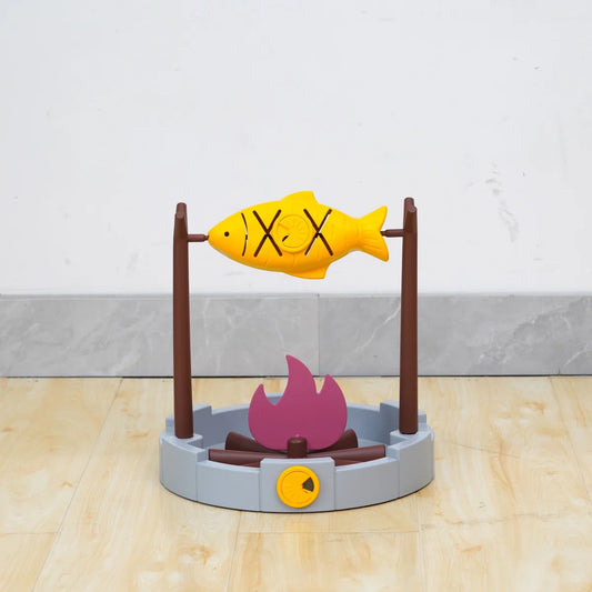 Interactive Cat Treat Dispenser & Slow Feeder – Grilled Fish Puzzle Toy - BIG FRENCHIES