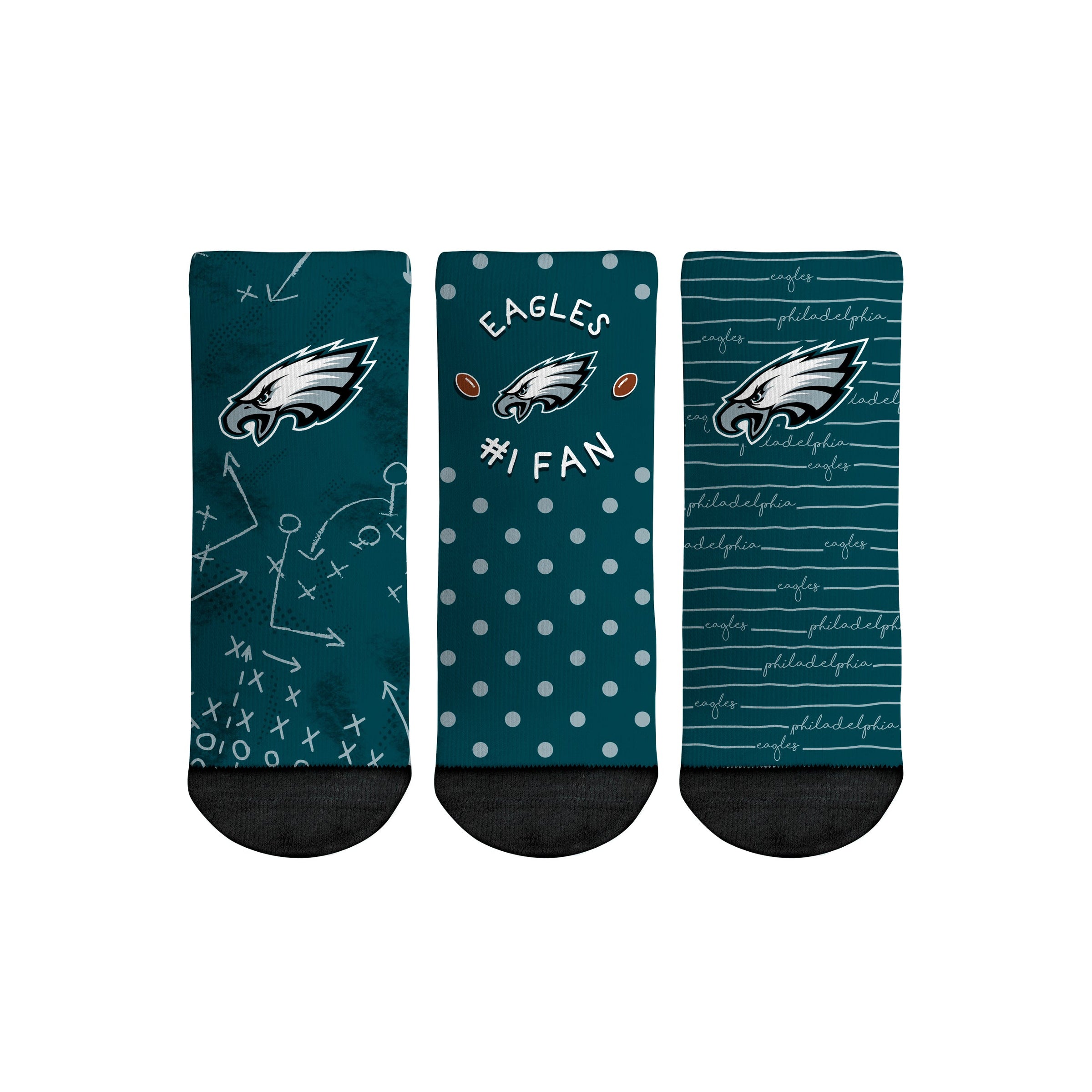 Philadelphia Eagles - Number 1 Fan 3-Pack (Toddler)