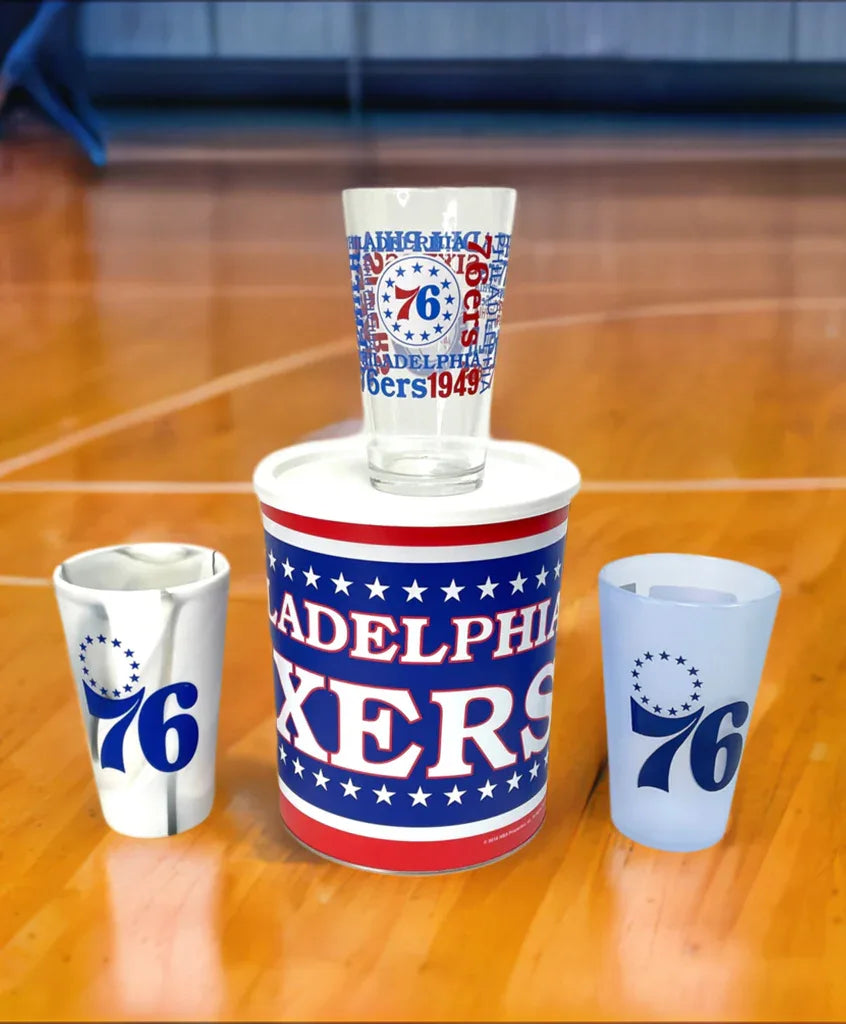 JGB Sports - Philadelphia 76ers Gift Tin Basket- Made In America - BIG FRENCHIES