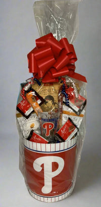 JGB Sports - Large Philadelphia Phillies Gift Tin Basket - Made In America - BIG FRENCHIES