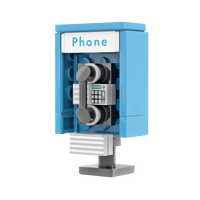 Phone Booth - Pay Phone -  Custom Printed Set - Made Using LEGO® Parts